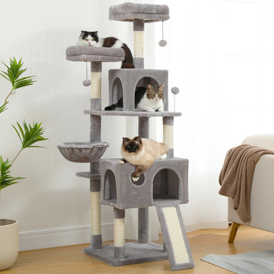Multi-Level Cat Tree For Cats With Cozy Perches Stable Cat Climbing Frame Cat Scratch Board Toys Cat Furniture Free Shipping