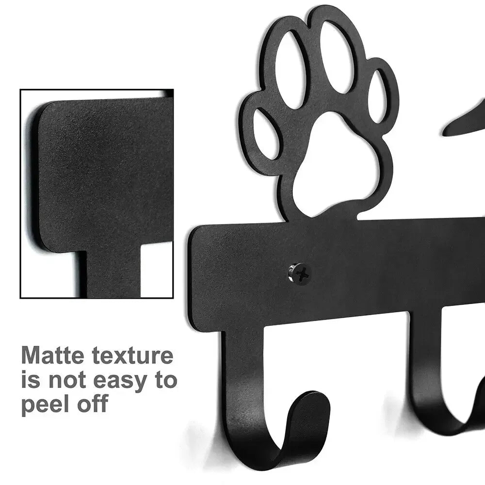 5 Hooks Metal Paw Pet Dog Hanger Coat Key Lead Leash Wall Rack Holder Organizer, Towel Rack Organizer, Storage rack