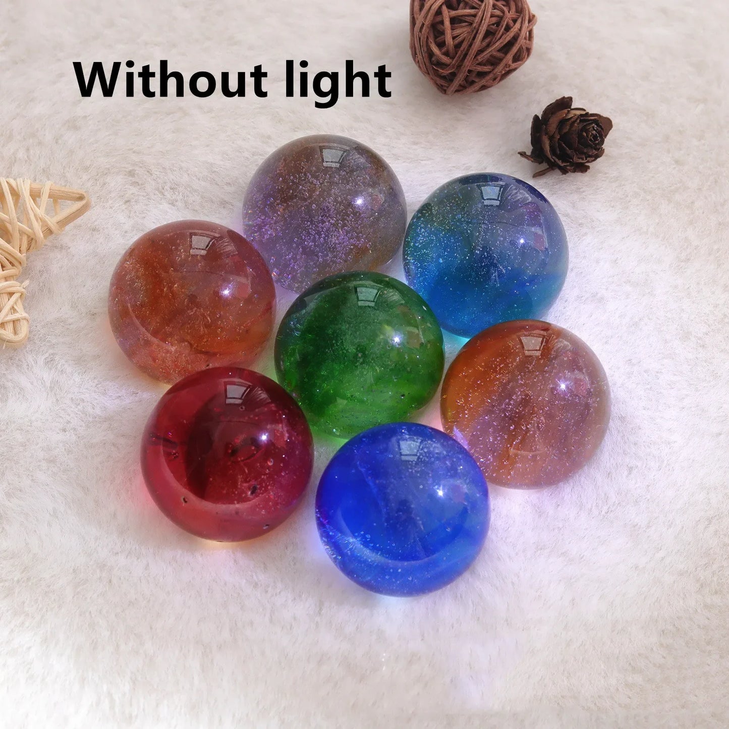 Fantasy Colorful Glass Star Ball Luminous Planet Astronomy Planets Ball Fantastic Style Home Decoration Cosmic Model Gift