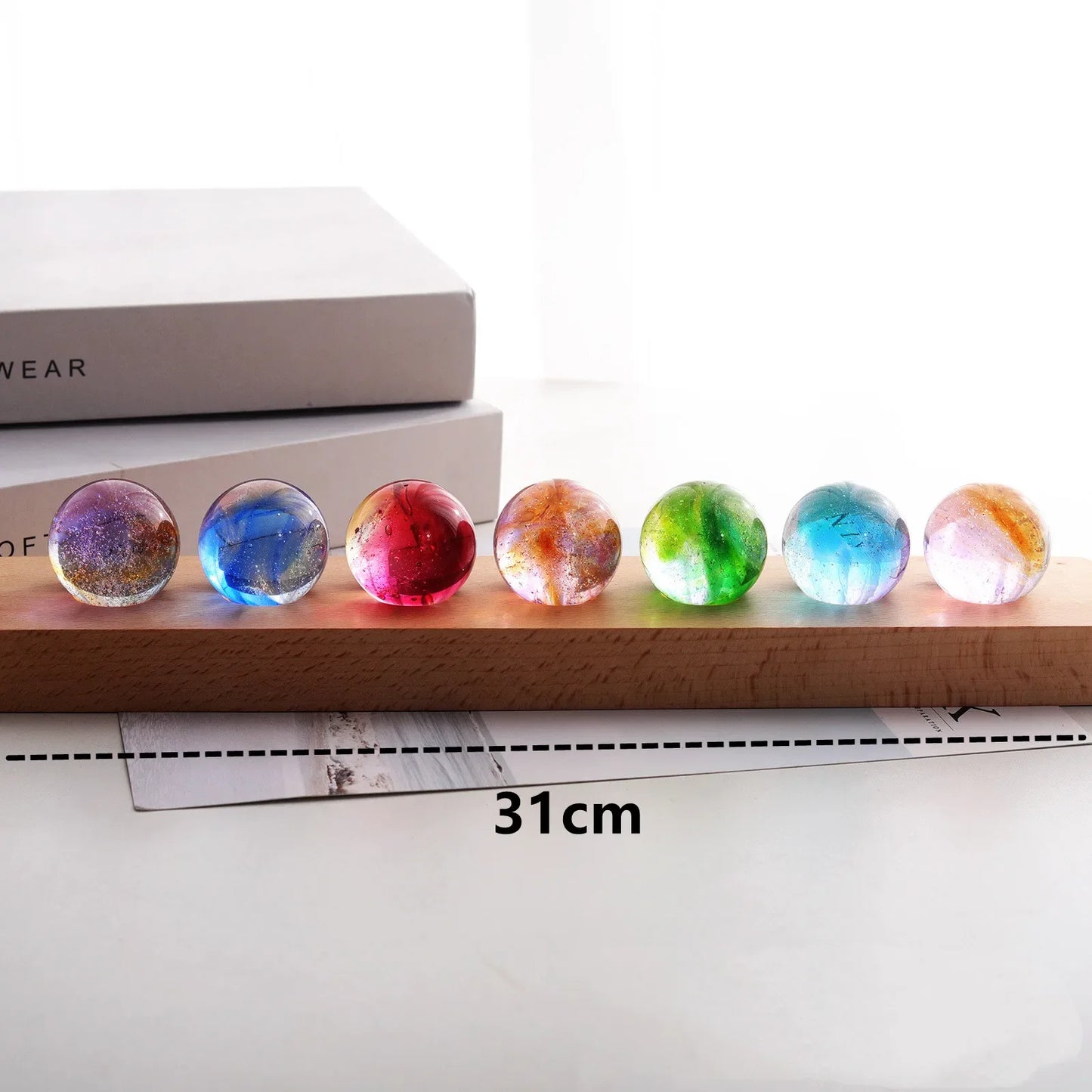 Fantasy Colorful Glass Star Ball Luminous Planet Astronomy Planets Ball Fantastic Style Home Decoration Cosmic Model Gift