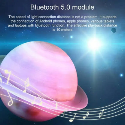 Saturn Ring Bluetooth Speaker Planet Light Desktop Creative Gift Glowing Wireless Decoration Subwoofer Night Light Sound System