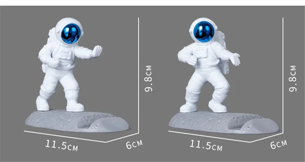 Astronaut Mobile Phone Stand Holder Spaceman Sculpture Desk Decoration Smartphone Bracket Home Ornaments for Space Enthusiasts