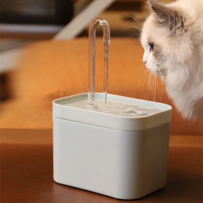 Filtre de fontaine d'eau pour chat Ultra-silencieux, distributeur d'eau automatique intelligent pour chien de compagnie et pompe de prévention de l'épuisement professionnel, filtration à recirculation de 1,5 l