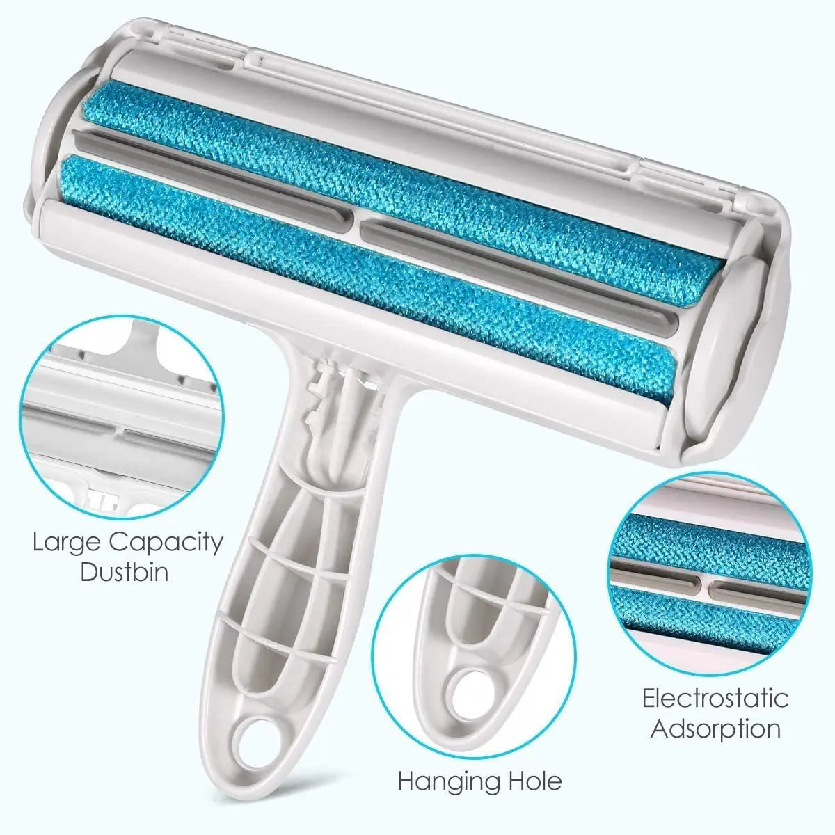 Pet Hair Remover Roller - Dog & Cat Fur Remover with Self-Cleaning Base - Efficient Animal Hair Removal Tool - Perfect for Furniture