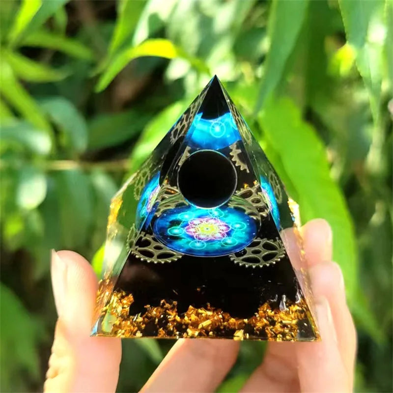 Pyramide de cristaux énigmatiques, pierre naturelle, chef-d'œuvre de décoration pour la maison et le bureau, ornements artisanaux, cadeaux de décoration