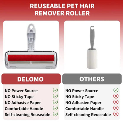 Pet Hair Remover Roller - Dog & Cat Fur Remover with Self-Cleaning Base - Efficient Animal Hair Removal Tool - Perfect for Furniture