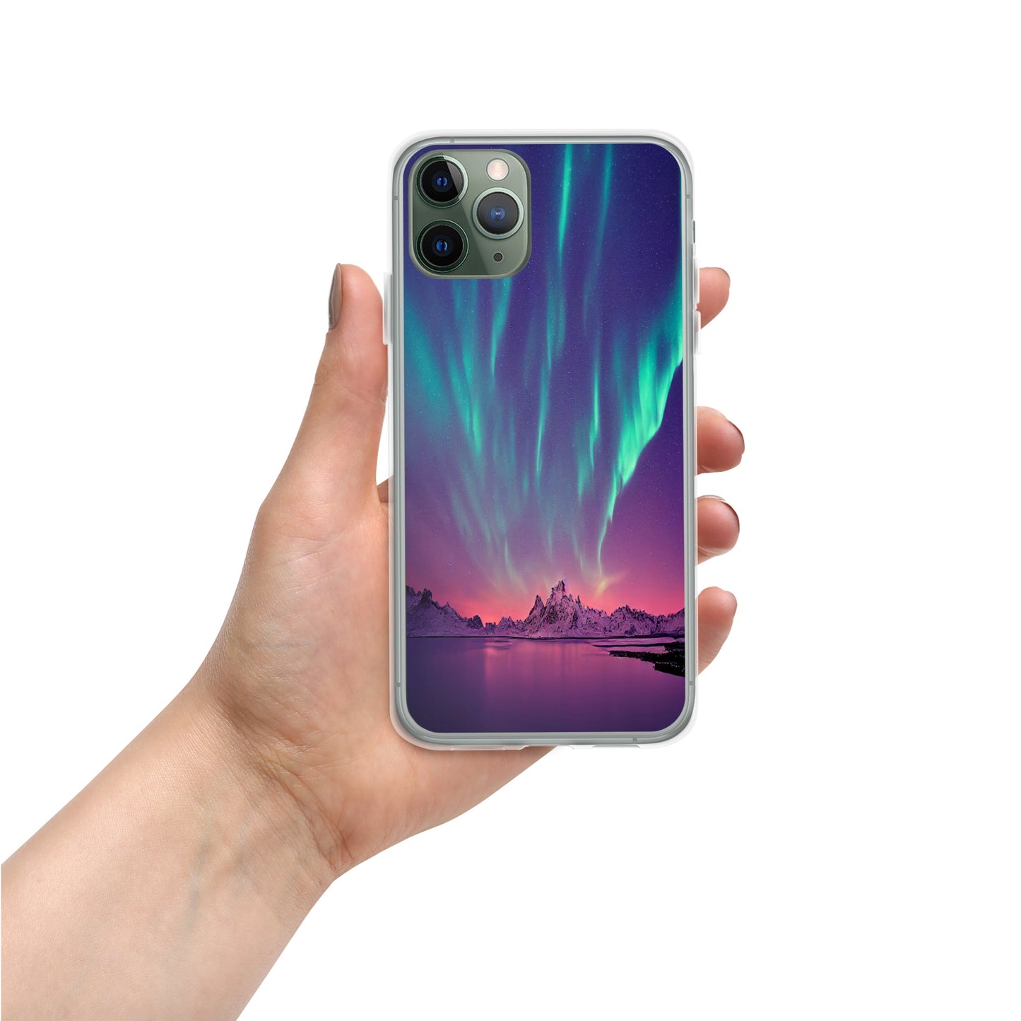 Unique Aurora Borealis iPhone Cover Case - Northern Light Phone Cover Case - Clear Case for iPhone - Perfect Aurora Lovers Gift 2