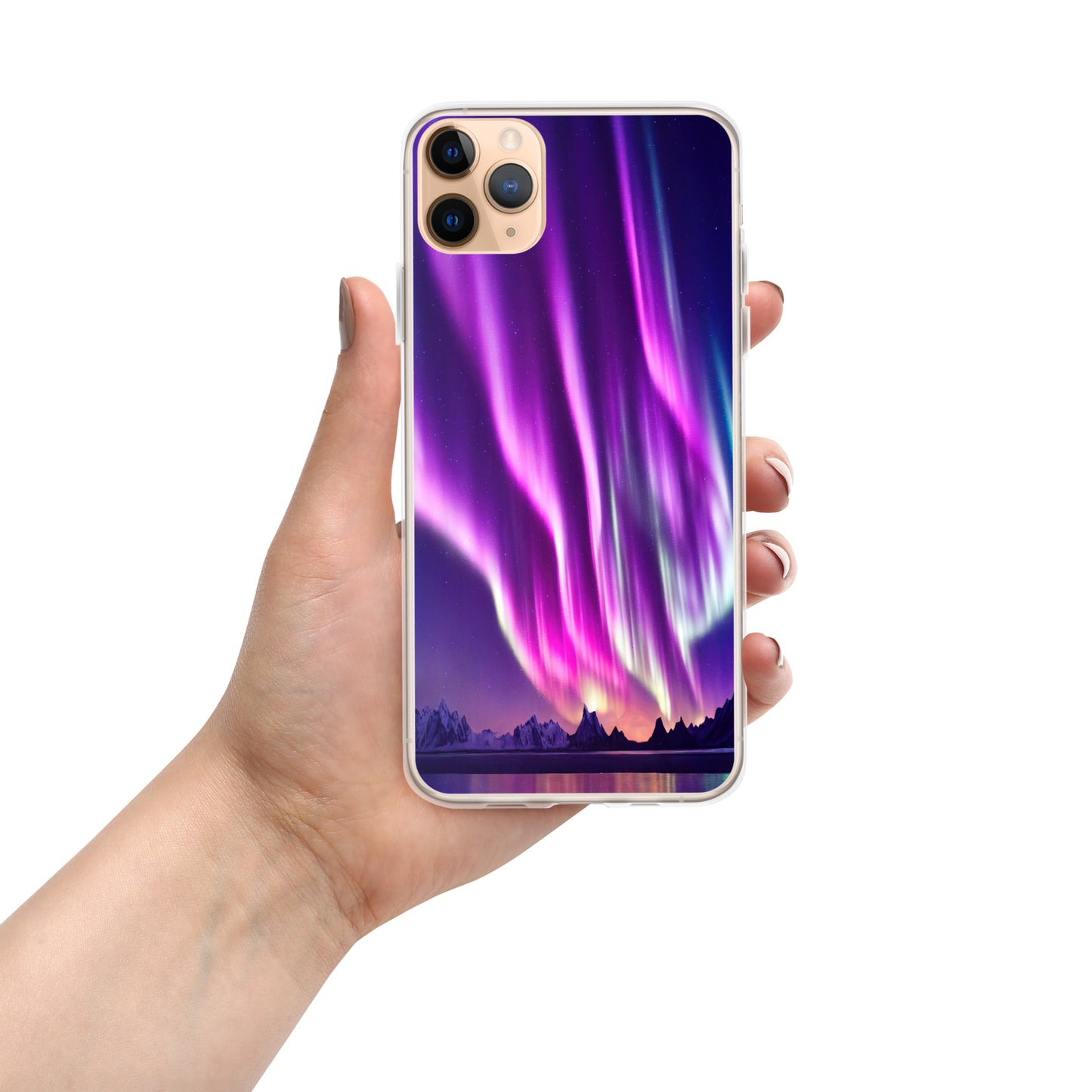 Unique Aurora Borealis iPhone Cover Case - Northern Light Phone Cover Case - Clear Case for iPhone - Perfect Aurora Lovers Gift 1