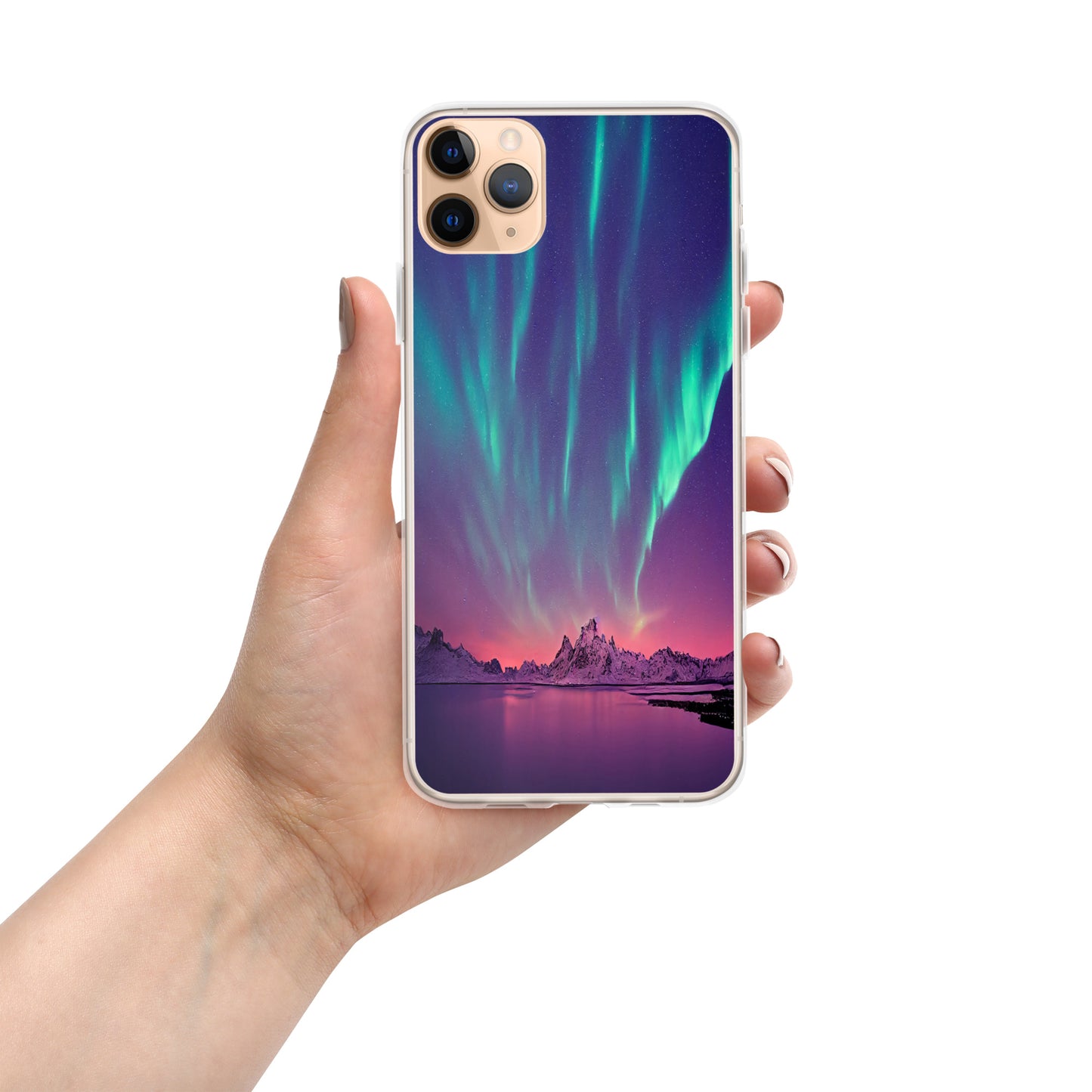 Unique Aurora Borealis iPhone Cover Case - Northern Light Phone Cover Case - Clear Case for iPhone - Perfect Aurora Lovers Gift 2