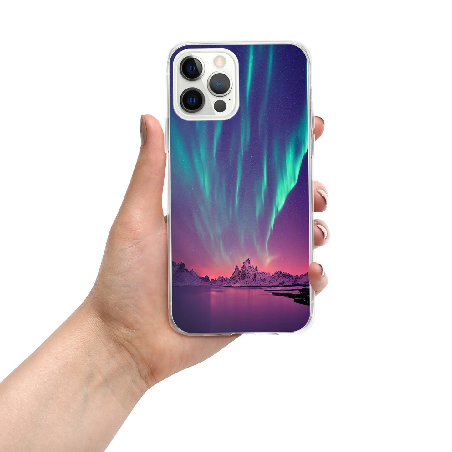 Unique Aurora Borealis iPhone Cover Case - Northern Light Phone Cover Case - Clear Case for iPhone - Perfect Aurora Lovers Gift 2