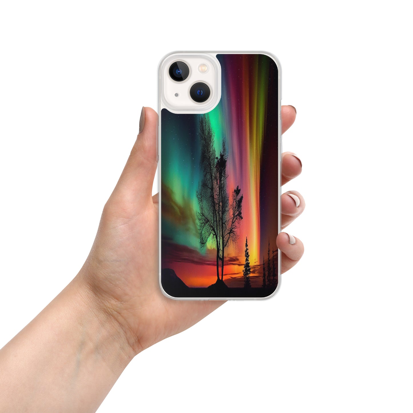 Unique Aurora Borealis iPhone Cover Case - Northern Light Phone Cover Case - Clear Case for iPhone - Perfect Aurora Lovers Gift 11