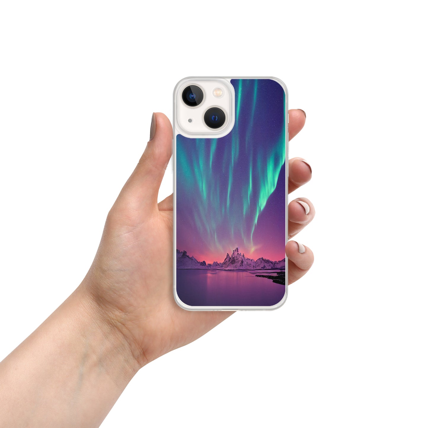 Unique Aurora Borealis iPhone Cover Case - Northern Light Phone Cover Case - Clear Case for iPhone - Perfect Aurora Lovers Gift 2