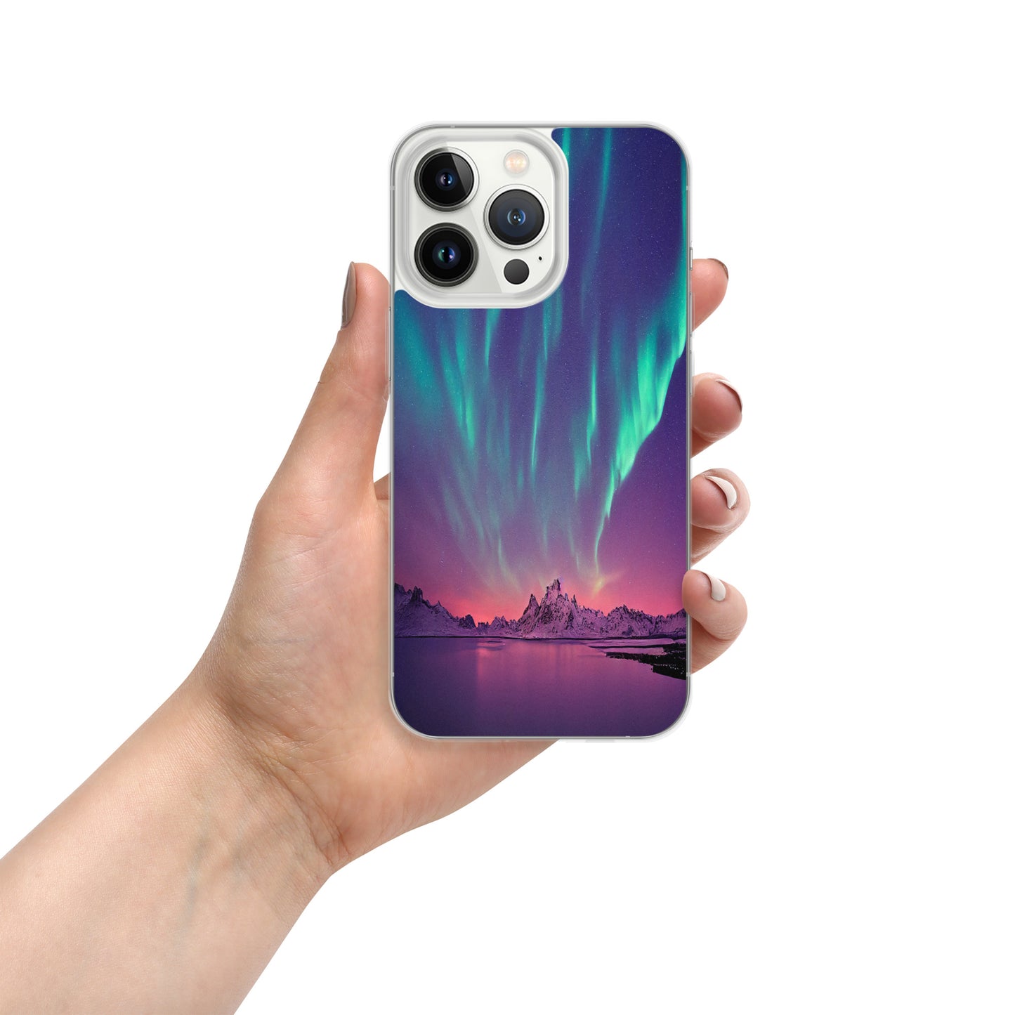 Unique Aurora Borealis iPhone Cover Case - Northern Light Phone Cover Case - Clear Case for iPhone - Perfect Aurora Lovers Gift 2