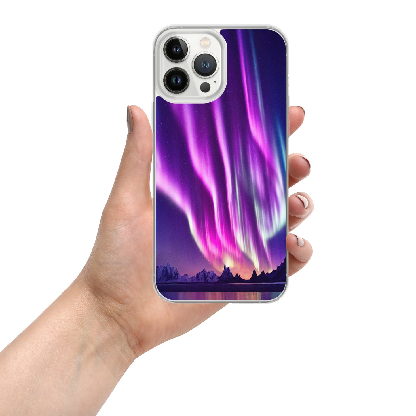 Unique Aurora Borealis iPhone Cover Case - Northern Light Phone Cover Case - Clear Case for iPhone - Perfect Aurora Lovers Gift 1