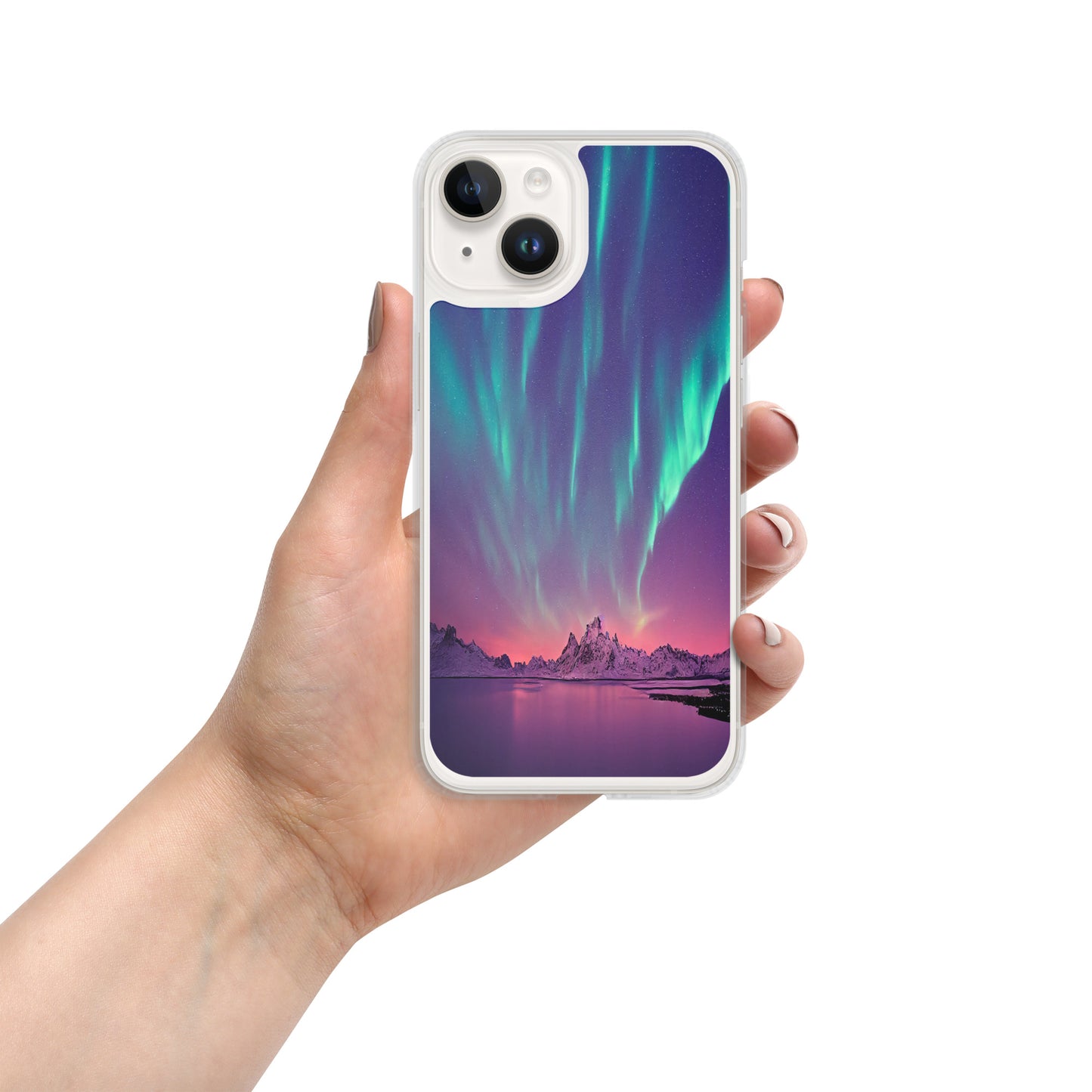 Unique Aurora Borealis iPhone Cover Case - Northern Light Phone Cover Case - Clear Case for iPhone - Perfect Aurora Lovers Gift 2