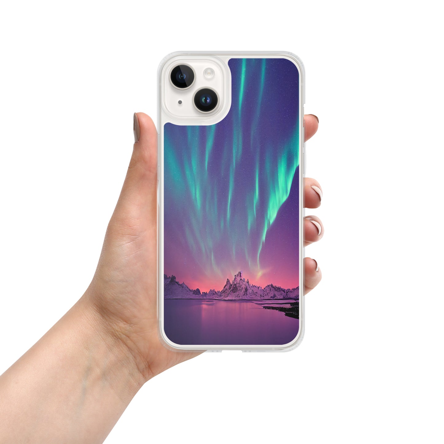 Unique Aurora Borealis iPhone Cover Case - Northern Light Phone Cover Case - Clear Case for iPhone - Perfect Aurora Lovers Gift 2