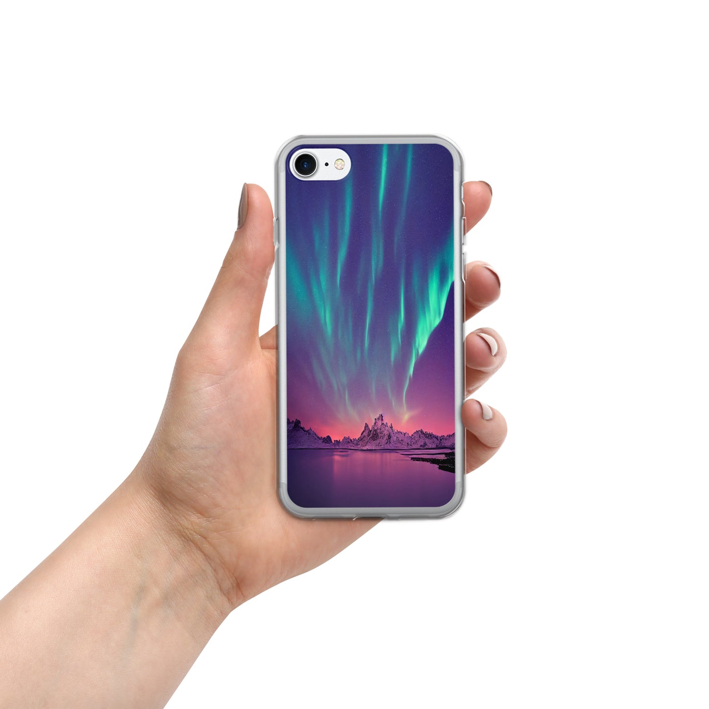 Unique Aurora Borealis iPhone Cover Case - Northern Light Phone Cover Case - Clear Case for iPhone - Perfect Aurora Lovers Gift 2