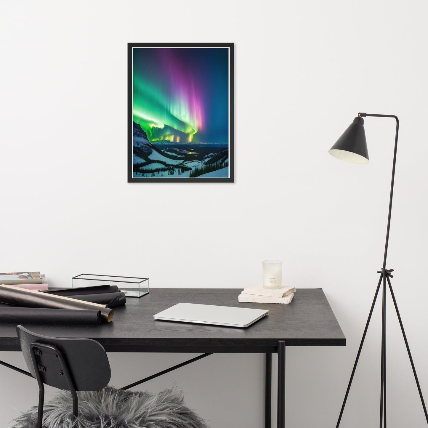 Enchanting Aurora Borealis Framed Posters - Multi Size Personalized Northern Light View - Modern Wall Art - Perfect Aurora Lovers Gift 9