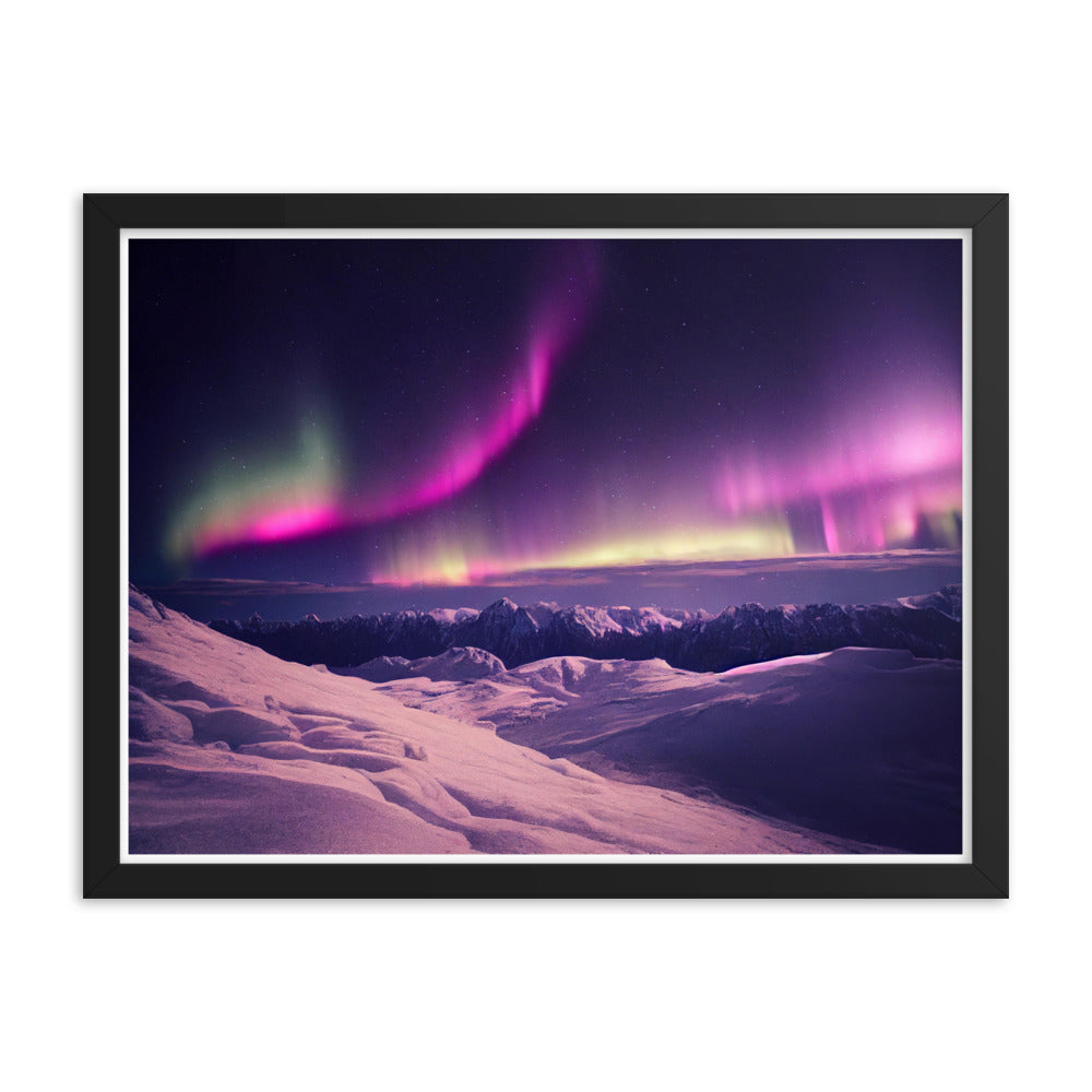 Enchanting Aurora Borealis Framed Posters - Multi Size Personalized Northern Light View - Modern Wall Art - Perfect Aurora Lovers Gift 5