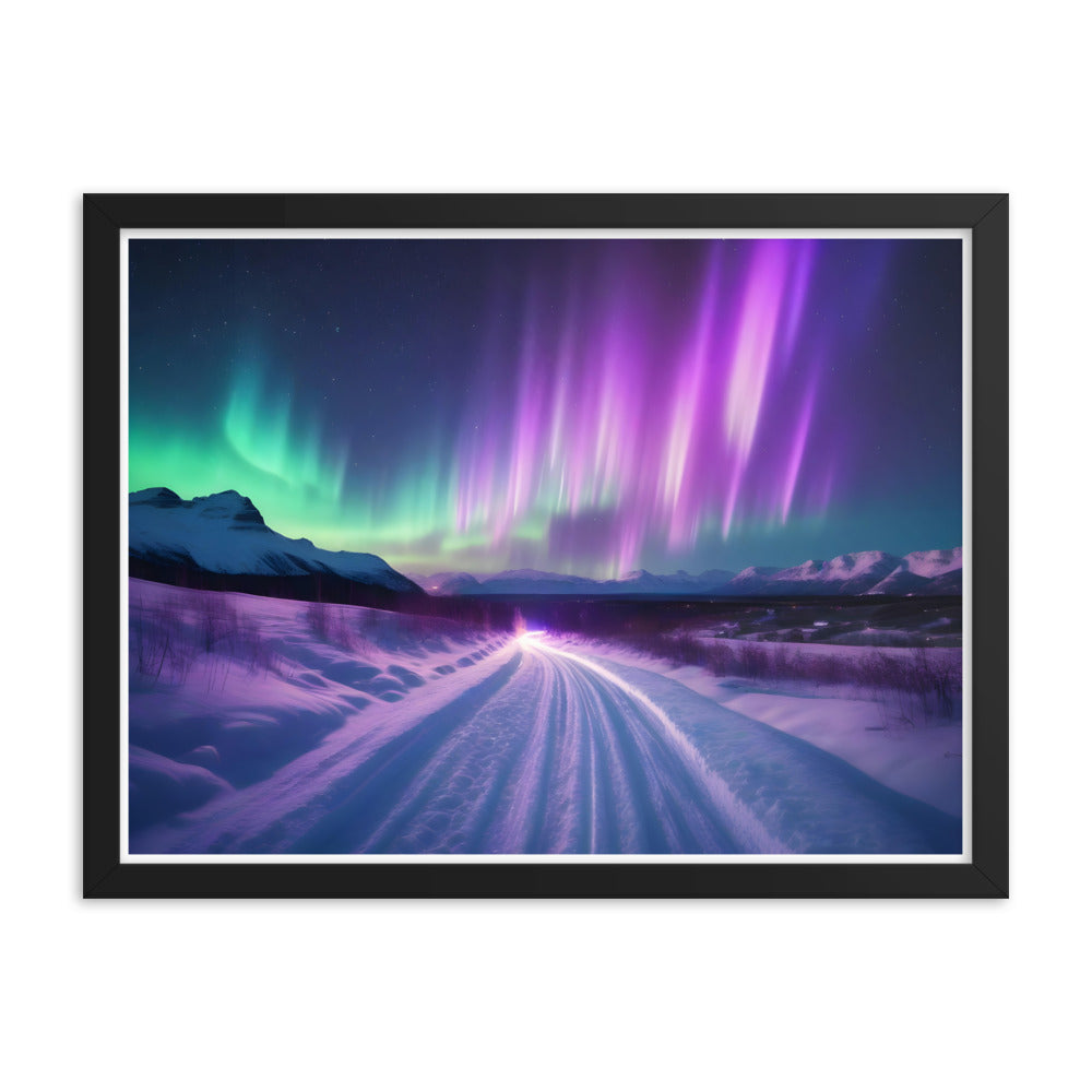 Enchanting Aurora Borealis Framed Posters - Multi Size Personalized Northern Light View - Modern Wall Art - Perfect Aurora Lovers Gift 14