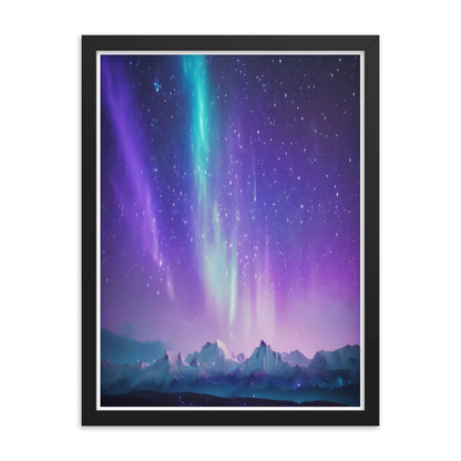 Enchanting Aurora Borealis Framed Posters - Multi Size Personalized Northern Light View - Modern Wall Art - Perfect Aurora Lovers Gift 20