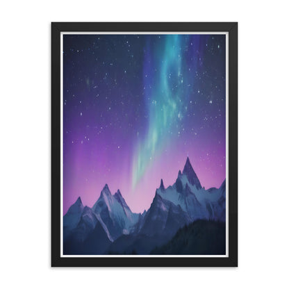 Enchanting Aurora Borealis Framed Posters - Multi Size Personalized Northern Light View - Modern Wall Art - Perfect Aurora Lovers Gift 19