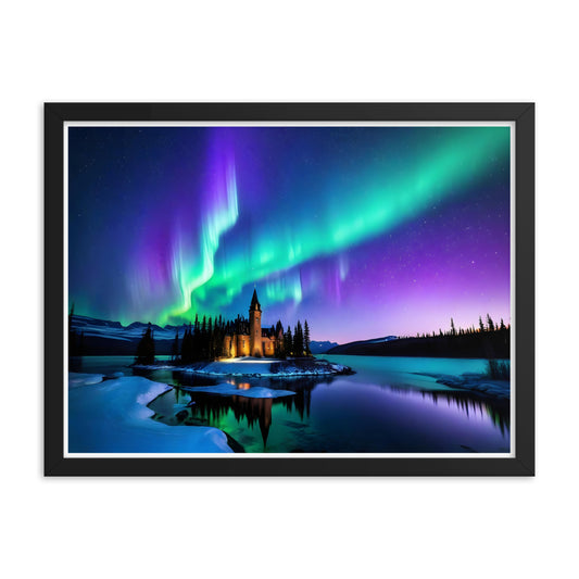Enchanting Aurora Borealis Framed Posters - Multi Size Personalized Northern Light View - Modern Wall Art - Perfect Aurora Lovers Gift 24