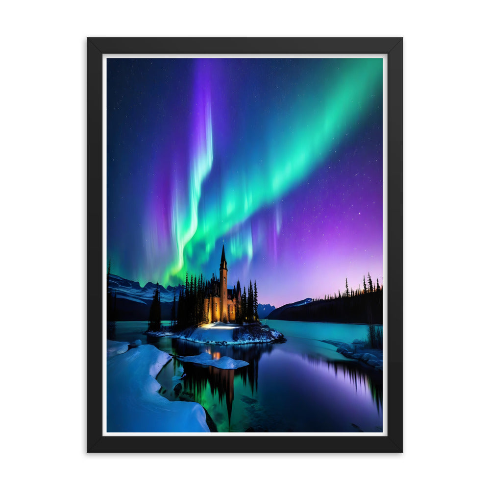 Enchanting Aurora Borealis Framed Posters - Multi Size Personalized Northern Light View - Modern Wall Art - Perfect Aurora Lovers Gift 24