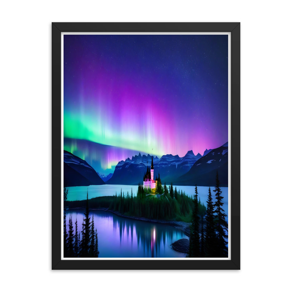 Enchanting Aurora Borealis Framed Posters - Multi Size Personalized Northern Light View - Modern Wall Art - Perfect Aurora Lovers Gift 25