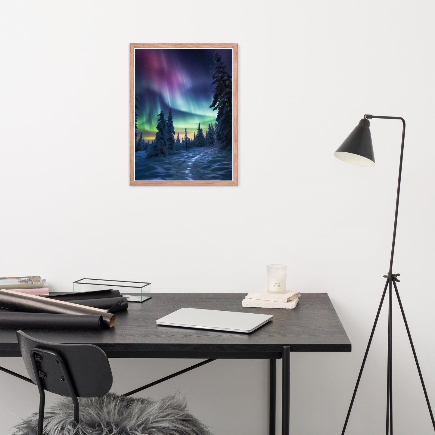 Enchanting Aurora Borealis Framed Posters - Multi Size Personalized Northern Light View - Modern Wall Art - Perfect Aurora Lovers Gift 4