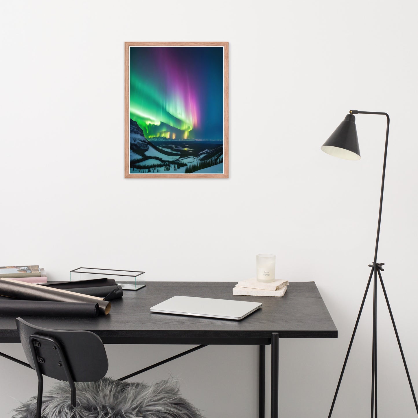 Enchanting Aurora Borealis Framed Posters - Multi Size Personalized Northern Light View - Modern Wall Art - Perfect Aurora Lovers Gift 9