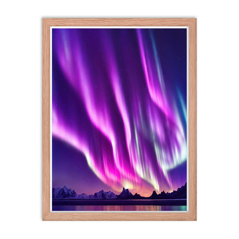 Enchanting Aurora Borealis Framed Posters - Multi Size Personalized Northern Light View - Modern Wall Art - Perfect Aurora Lovers Gift 1