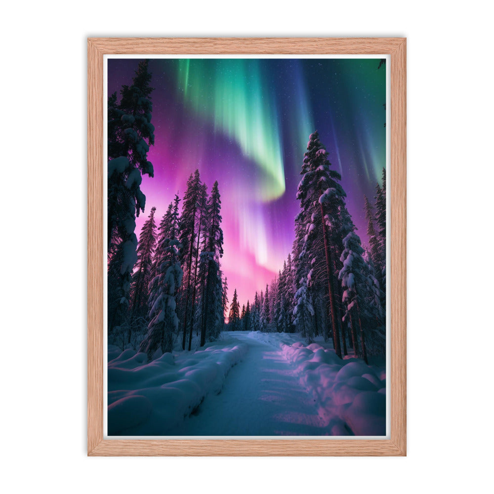 Enchanting Aurora Borealis Framed Posters - Multi Size Personalized Northern Light View - Modern Wall Art - Perfect Aurora Lovers Gift 3
