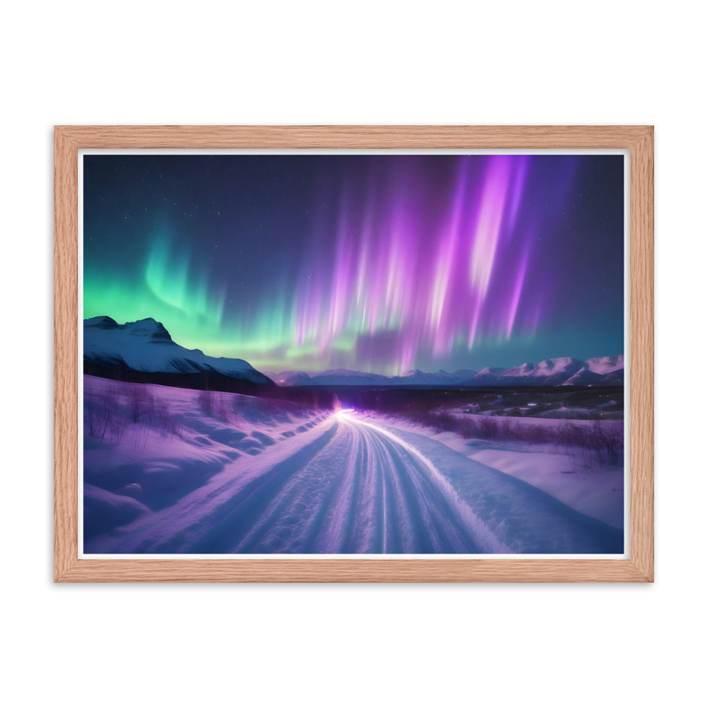 Enchanting Aurora Borealis Framed Posters - Multi Size Personalized Northern Light View - Modern Wall Art - Perfect Aurora Lovers Gift 14