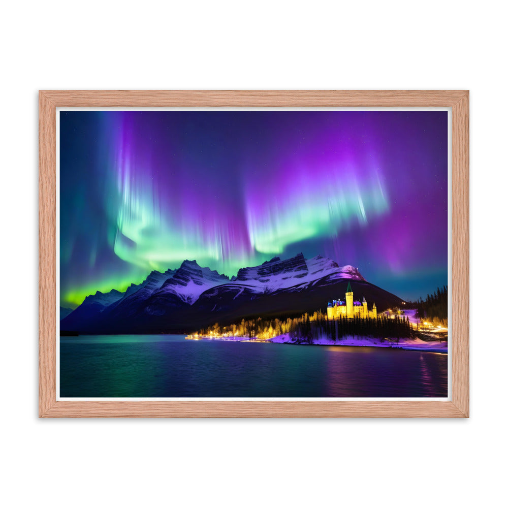 Enchanting Aurora Borealis Framed Posters - Multi Size Personalized Northern Light View - Modern Wall Art - Perfect Aurora Lovers Gift 16