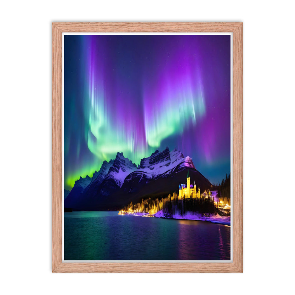 Enchanting Aurora Borealis Framed Posters - Multi Size Personalized Northern Light View - Modern Wall Art - Perfect Aurora Lovers Gift 16