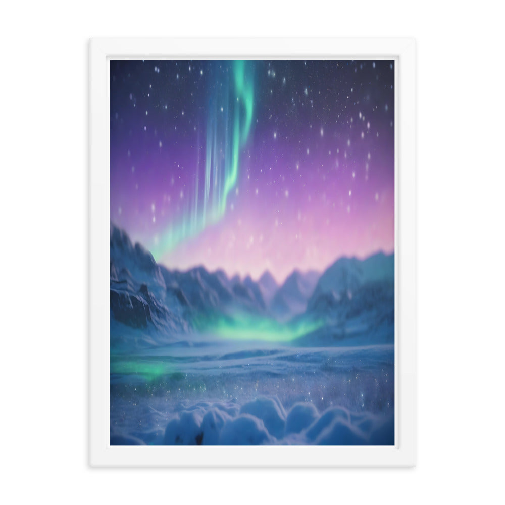 Enchanting Aurora Borealis Framed Posters - Multi Size Personalized Northern Light View - Modern Wall Art - Perfect Aurora Lovers Gift 18