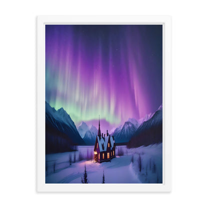 Enchanting Aurora Borealis Framed Posters - Multi Size Personalized Northern Light View - Modern Wall Art - Perfect Aurora Lovers Gift 23