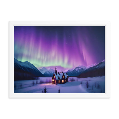 Enchanting Aurora Borealis Framed Posters - Multi Size Personalized Northern Light View - Modern Wall Art - Perfect Aurora Lovers Gift 23