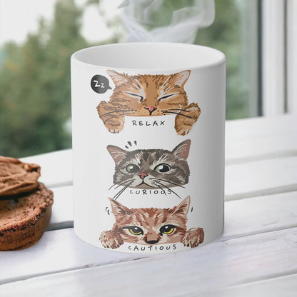 Tasse sensible à la chaleur pour chaton enchanteur - Belle tasse de morphing magique pour animaux de compagnie 11 oz - Tasse à café et à thé - Cadeau parfait pour les amoureux des animaux de compagnie 2 